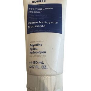 Korres Greek Yoghurt Foaming Cream Cleanser 5.07oz Makeup Remover